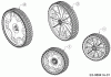 Troy-Bilt 21" 11A-B2A9309 (2018) Listas de piezas de repuesto y dibujos Wheels