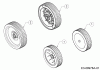 MTD 46 BS 12A-J75B600 (2017) Listas de piezas de repuesto y dibujos Wheels