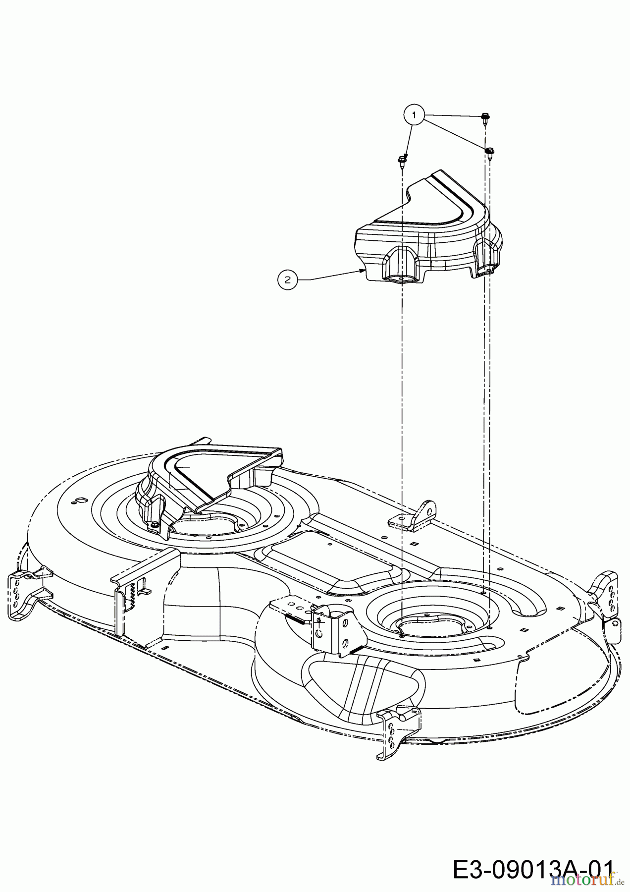 Troy-Bilt Zero Turn Colt XP 42 17ARCACS309  (2015) Covers mowing deck S (42