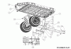 MTD Accessories Trolly / Pushcart Hauler 19A40026100 (2016) Listas de piezas de repuesto y dibujos Drawbar, Wheels, Bracket bed