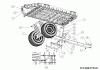 MTD Accessories Trolly / Pushcart Hauler 19A40026100 (2017) Listas de piezas de repuesto y dibujos Drawbar, Wheels, Bracket bed
