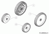 MTD Optima 53 SPBHWIS 12CEPH7E600 (2017) Listas de piezas de repuesto y dibujos Wheels
