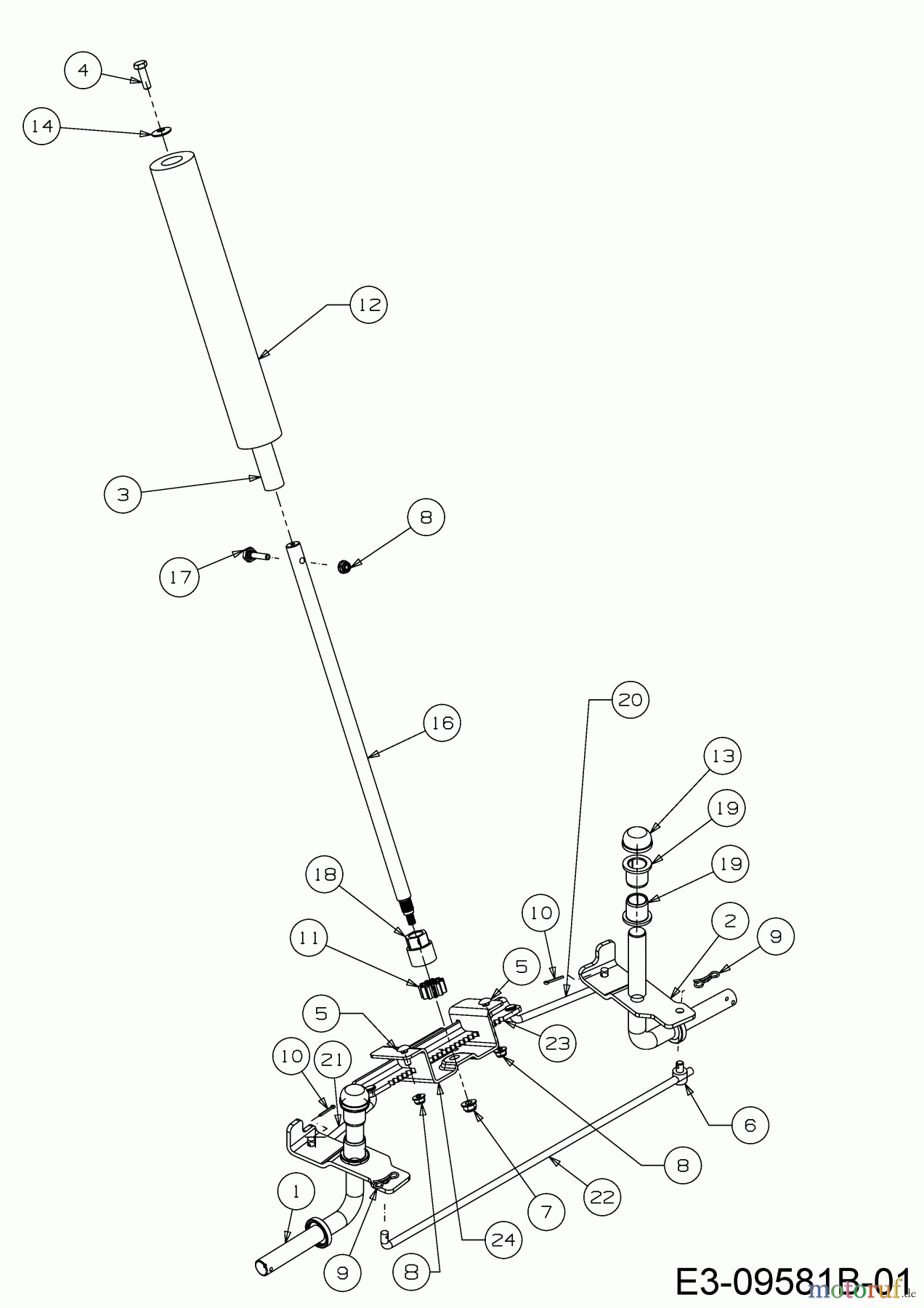  Wolf-Garten Lawn tractors Scooter MF / RDE 60 M 13B326SC650F  (2018) Steering