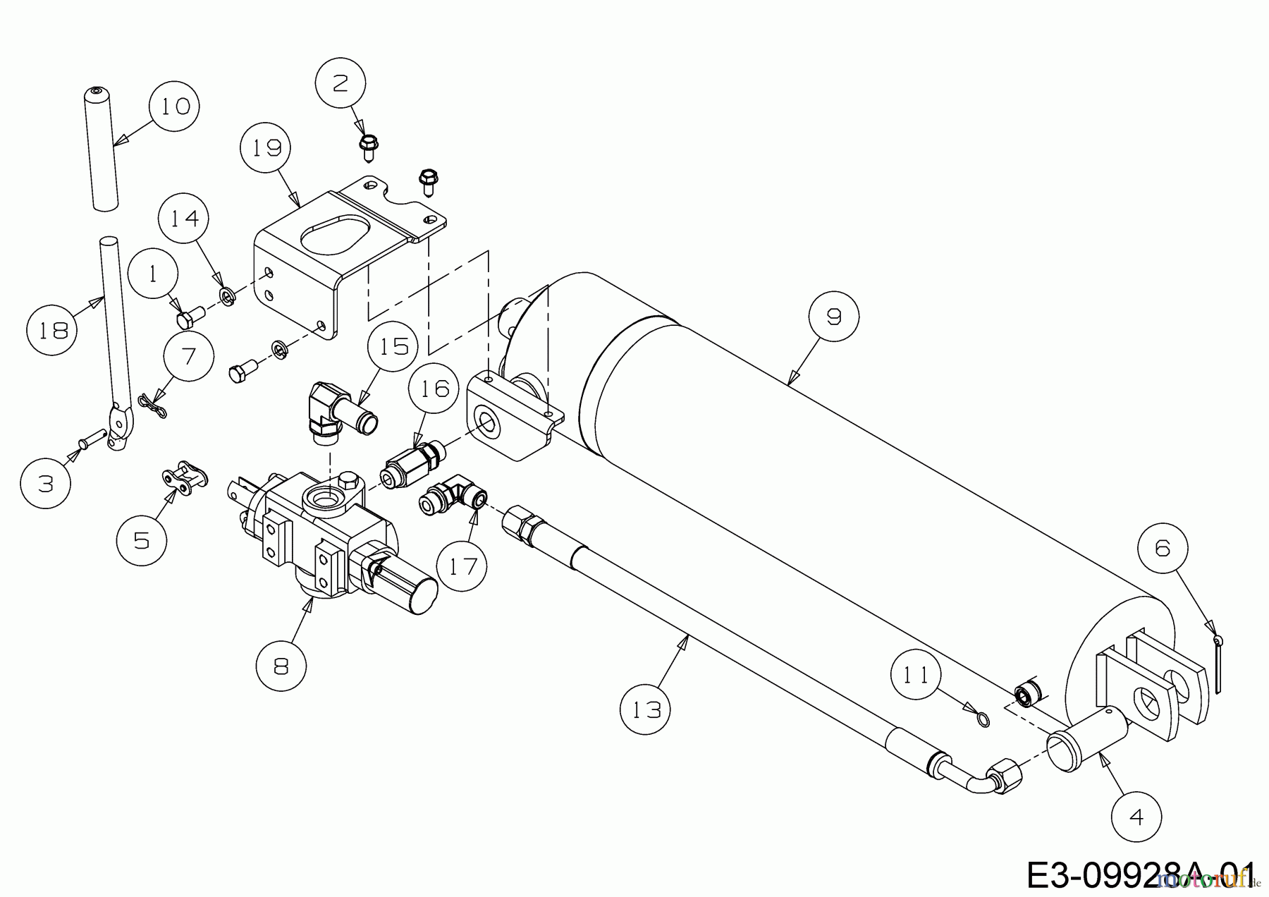  Troy-Bilt Log splitter TB 33 LS 24BL59M5766  (2018) Cylinder hydraulic