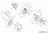 MTD 202 24A-202K678 (2017) Listas de piezas de repuesto y dibujos Wheels
