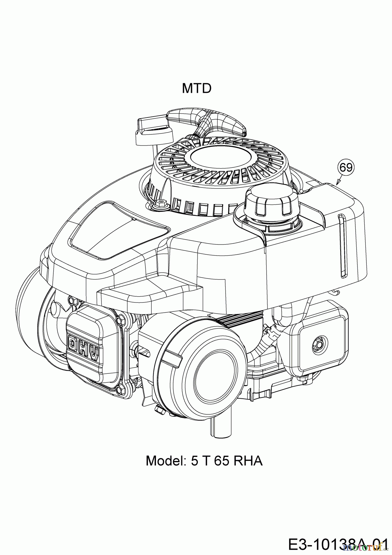  Wolf-Garten Petrol mower A 4600 11A-TOSC650  (2018) Engine MTD