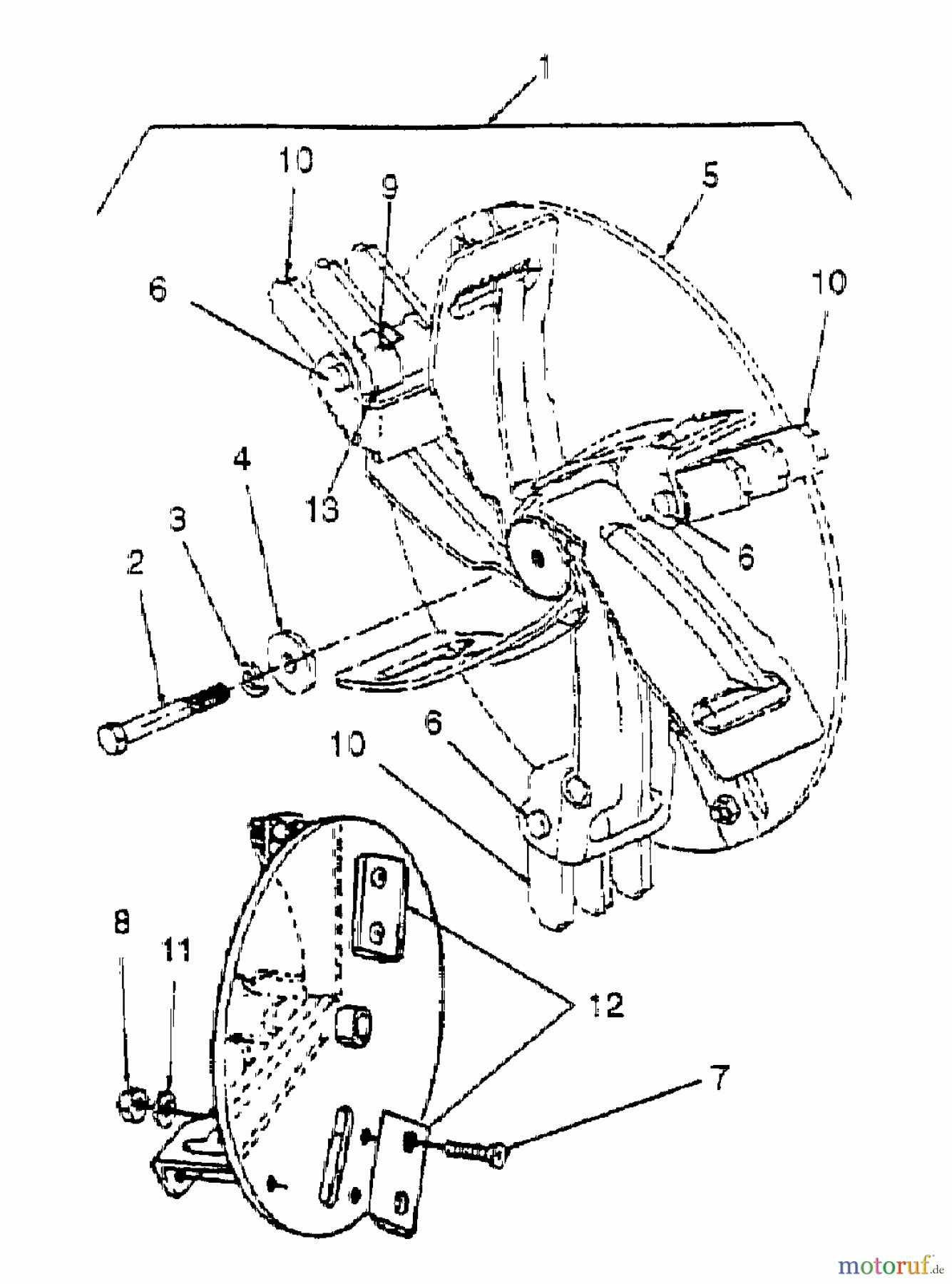  MTD Leaf blower, Blower vac 202 24A-202B678  (1999) Impeller with blades