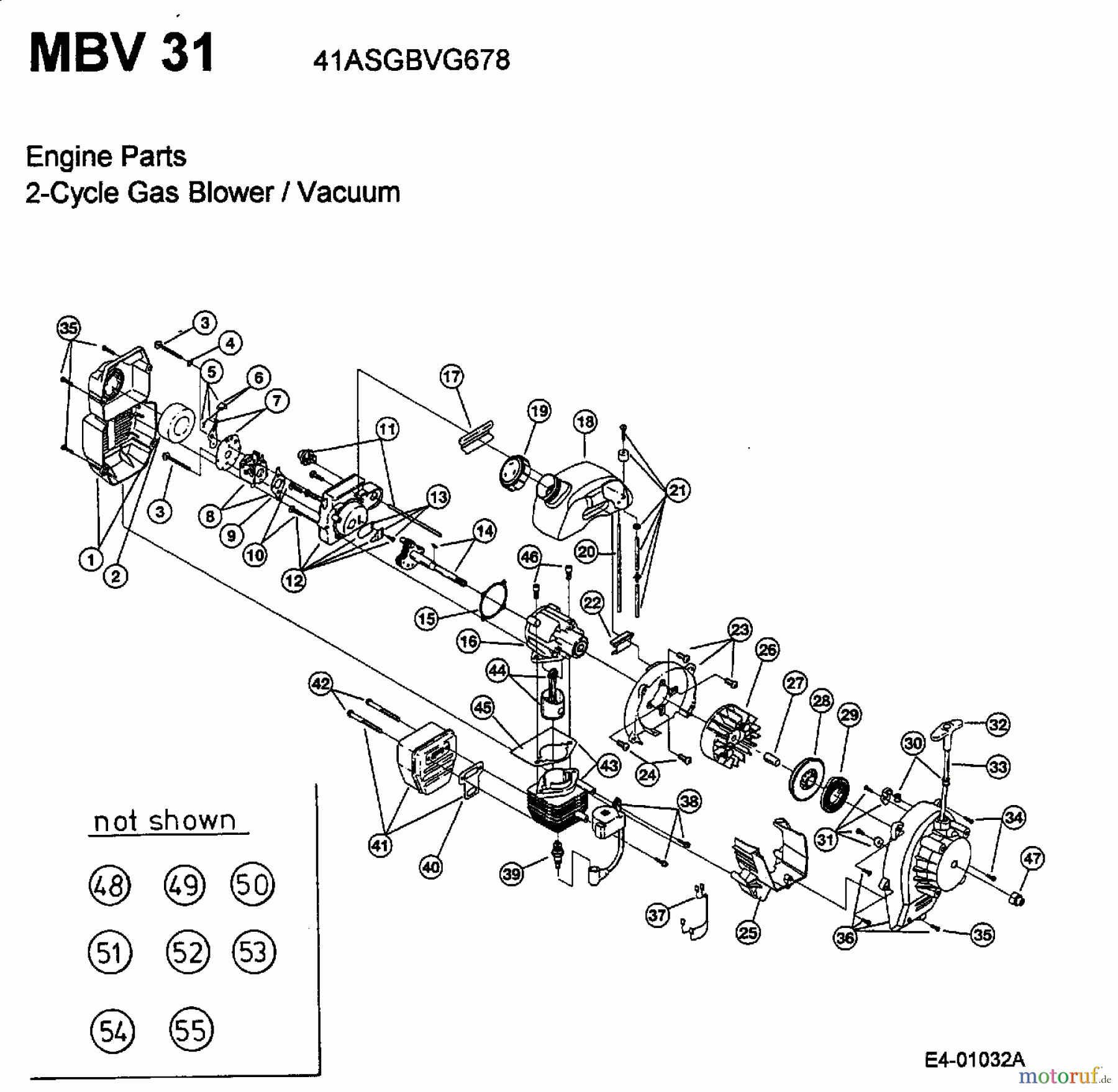  MTD Laubläser, Laubsauger MBV 31 41ASGBVG678  (2002) Motor