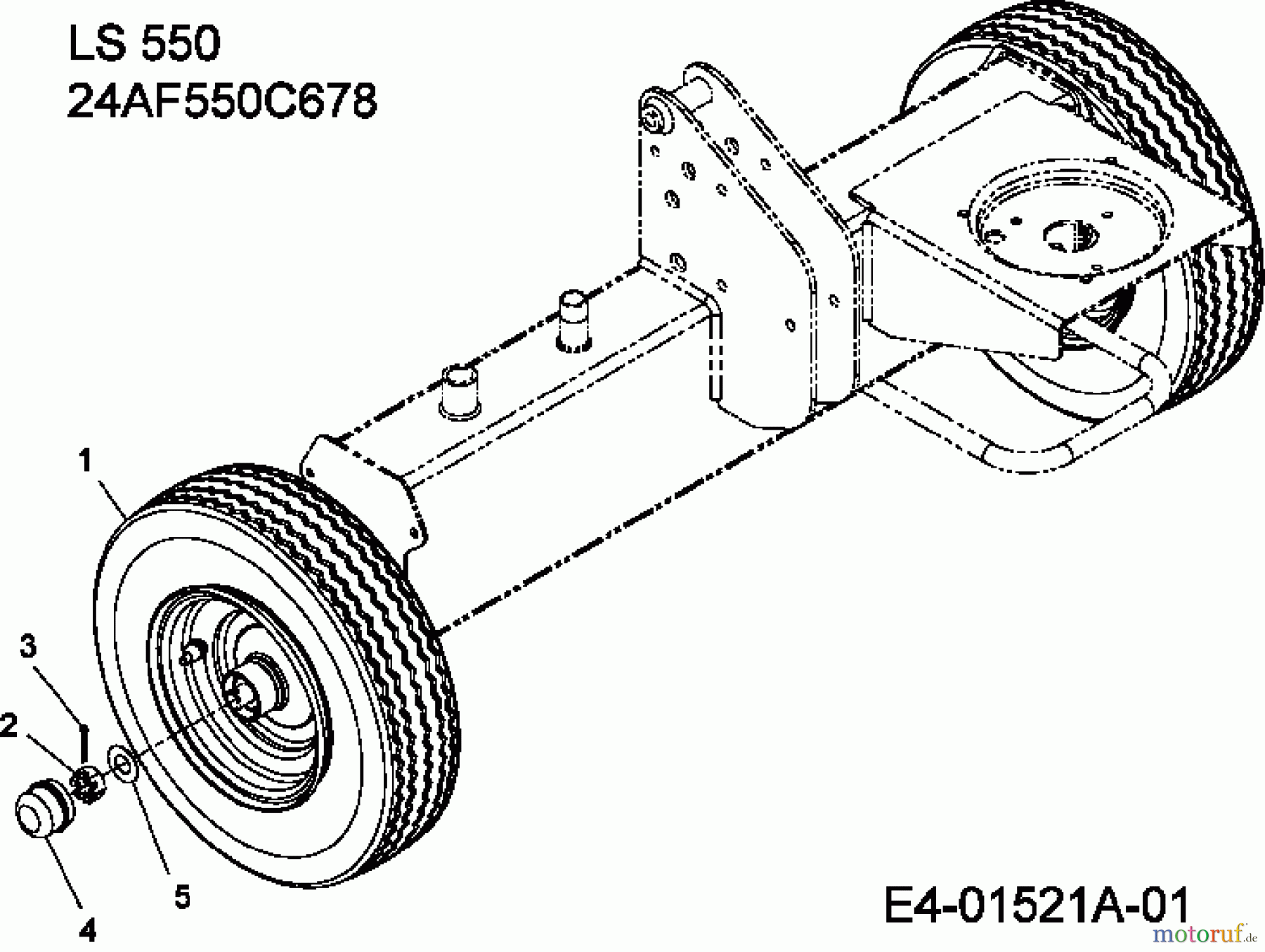  MTD Log splitter LS 550 24AF550C678  (2008) Wheels