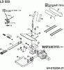 MTD LS 550 24AF550C678 (2007) Listas de piezas de repuesto y dibujos Control lever