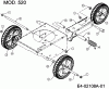 MTD 520 G 25A-520G678 (2008) Listas de piezas de repuesto y dibujos Wheels