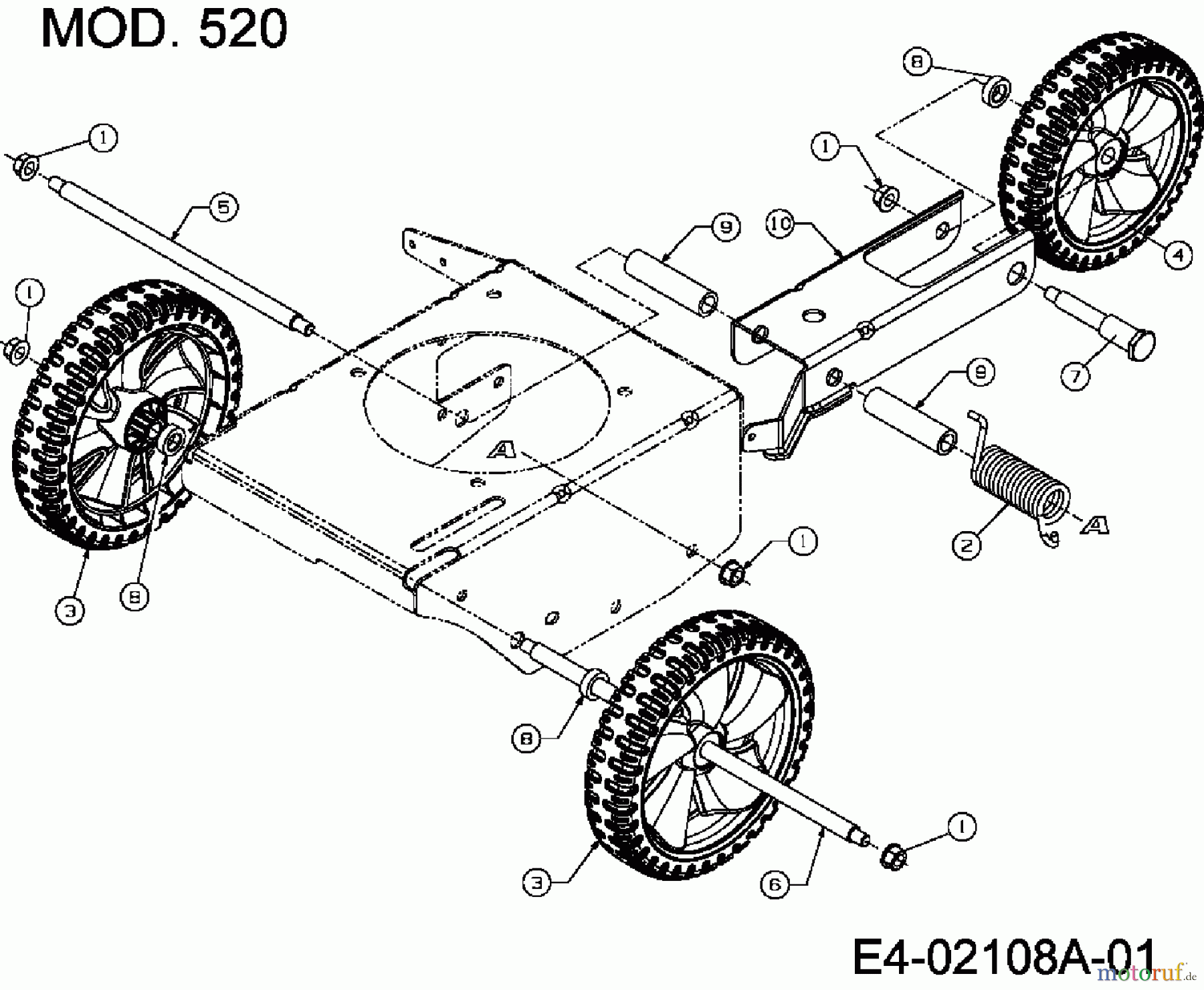  MTD Edger 520 G 25A-520G678  (2008) Wheels