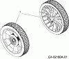 Troy-Bilt POLAR 3053 31A-2M5-609 (2009) Listas de piezas de repuesto y dibujos Wheels