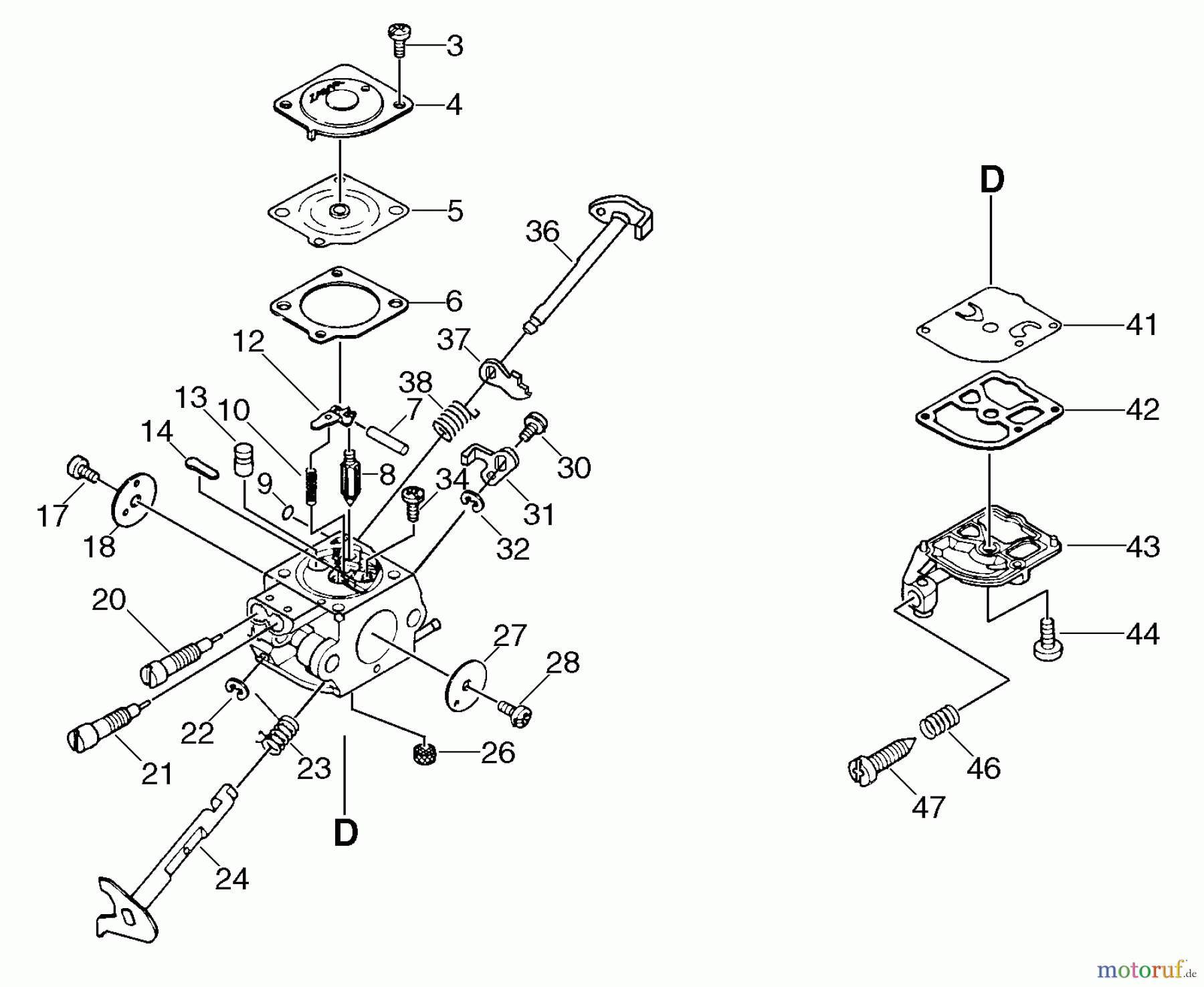  Echo Sägen, Kettensägen CS-510 - Echo Chainsaw, S/N: C19120001001 - C19120999999 Carburetor