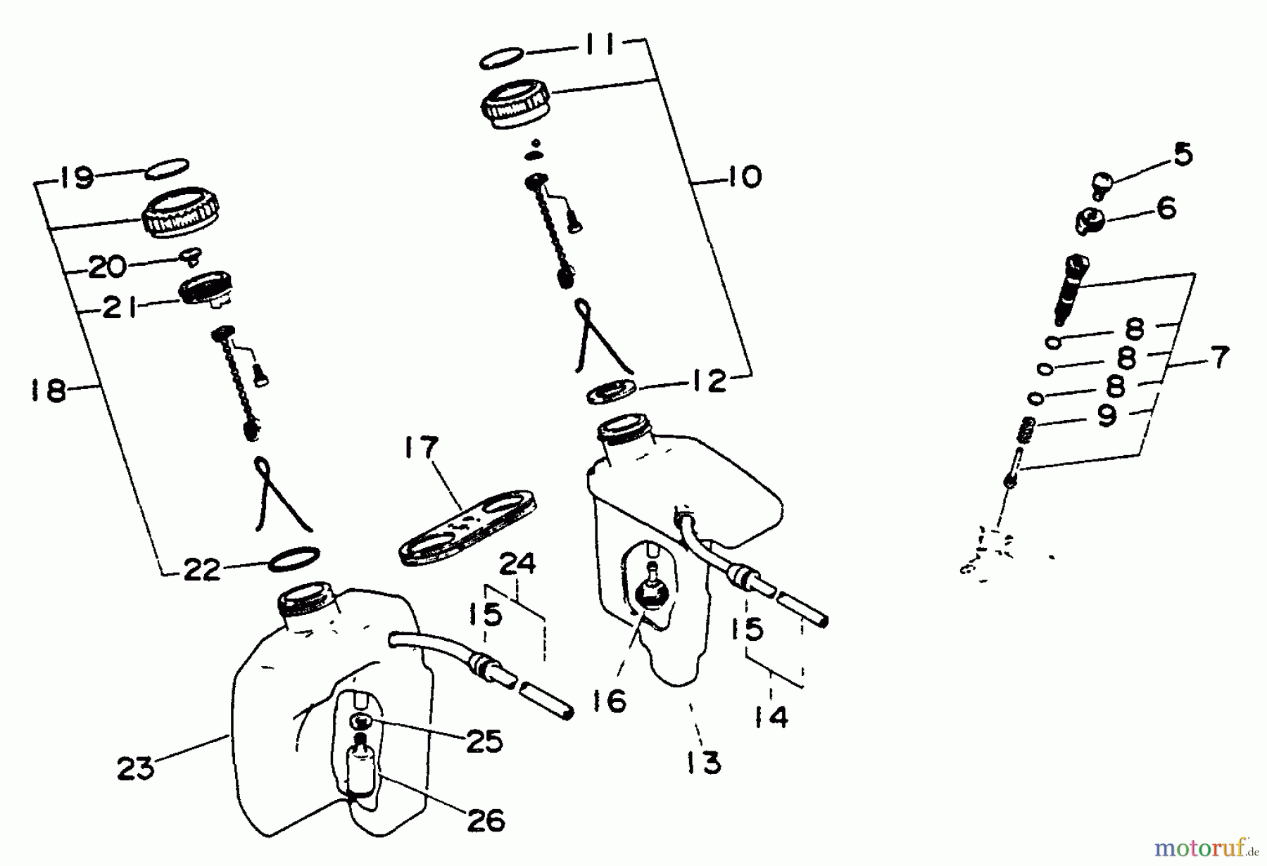  Echo Sägen, Kettensägen CS-510EVL - Echo Chainsaw Fuel System, Oil Tank, Oiler  Automatic