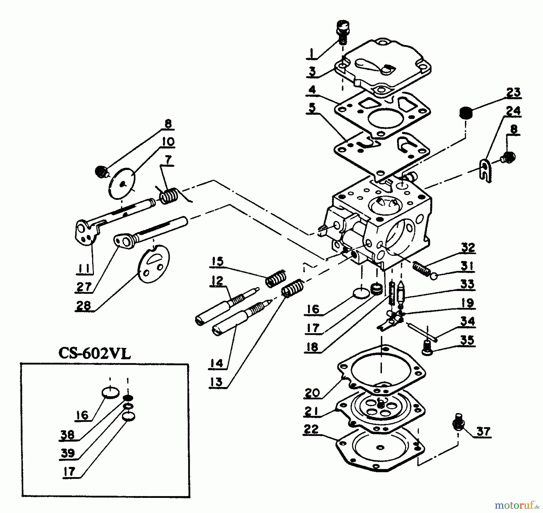  Echo Sägen, Kettensägen CS-702VL - Echo Chainsaw Carburetor -- CS-702VL and CS-602VL