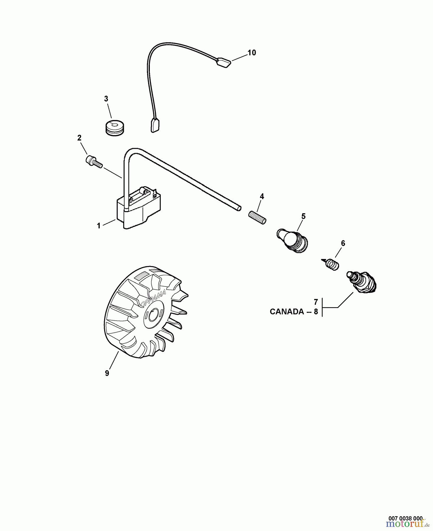  Echo Hochentaster PPF-210 - Echo Pole Saw / Pruner, S/N: 05001001 - 05999999 Ignition