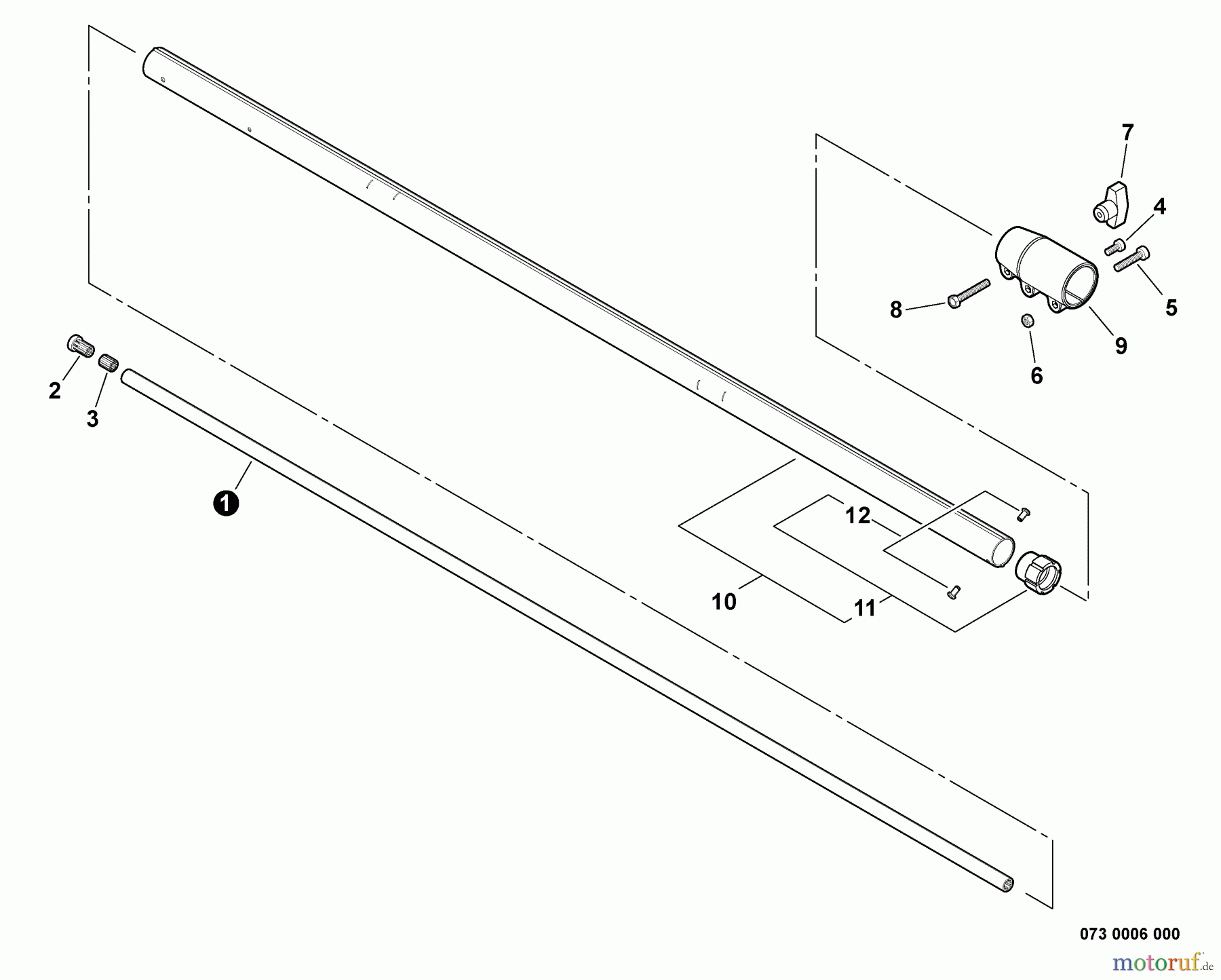  Echo Hochentaster PPT-300ES Pole Saw / Pruner - Echo S/N: E06637001001 - E06637999999 Main Pipe -- Upper