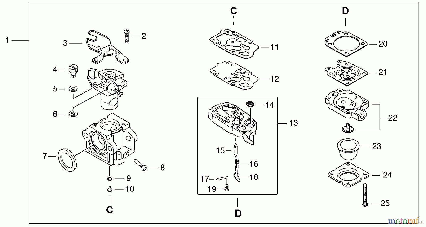  Echo Pflanzenschutzspritzen DM-6610 - Echo Duster/Mister, S/N: 23001001 - 23999999 Carburetor