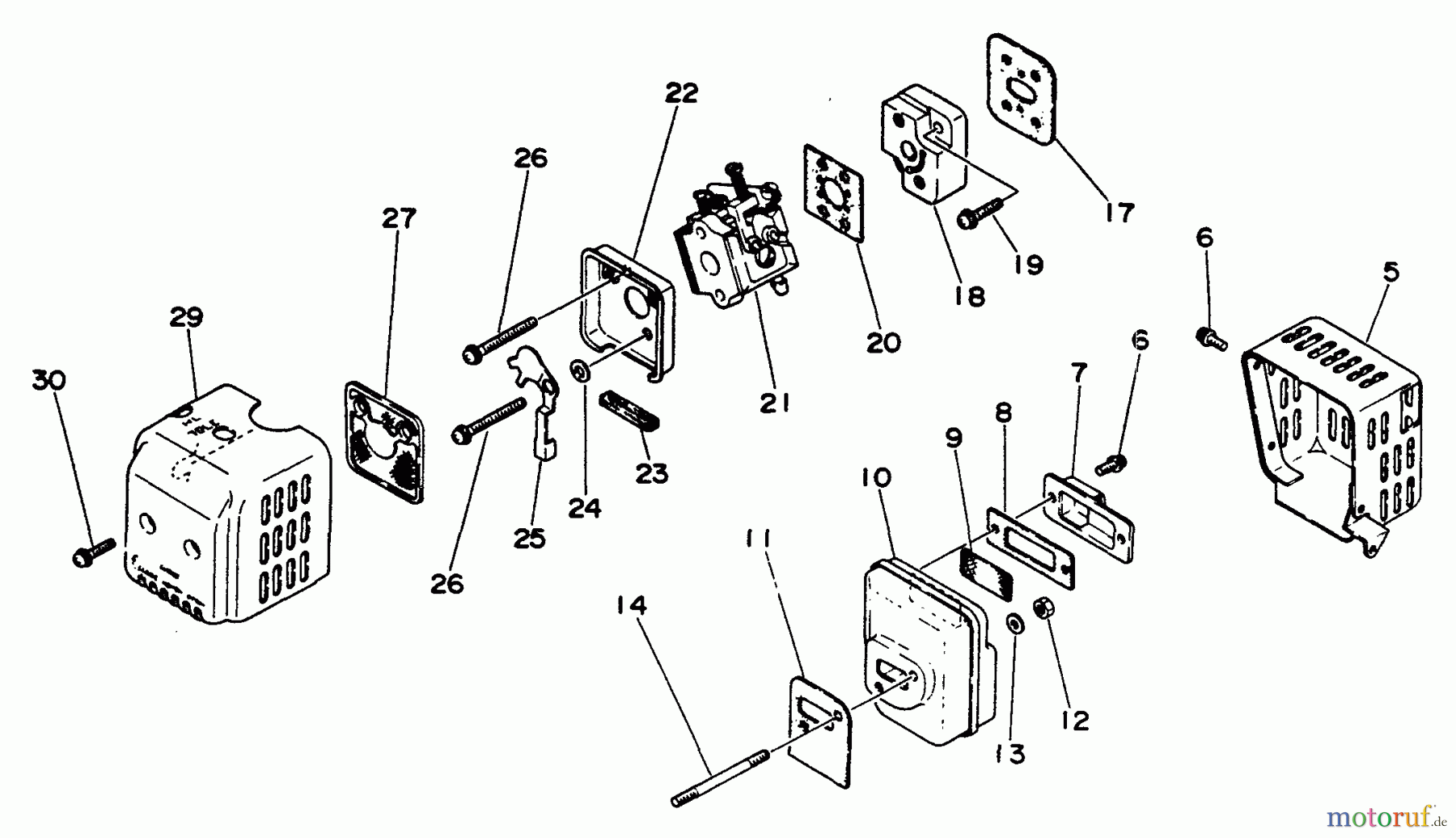  Echo Trimmer, Faden / Bürste GT-200CE - Echo String Trimmer Intake, Exhaust, Air Cleaner