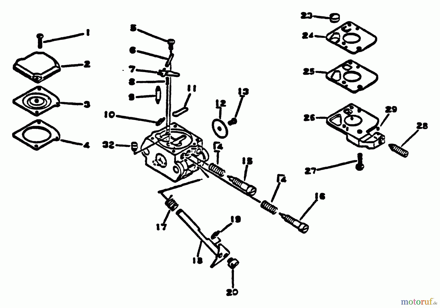  Echo Trimmer, Faden / Bürste SRM-1500A - Echo String Trimmer Carburetor