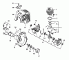Echo SRM-2100SB - String Trimmer (Type 1) Listas de piezas de repuesto y dibujos Engine, Fan Housing, Cover