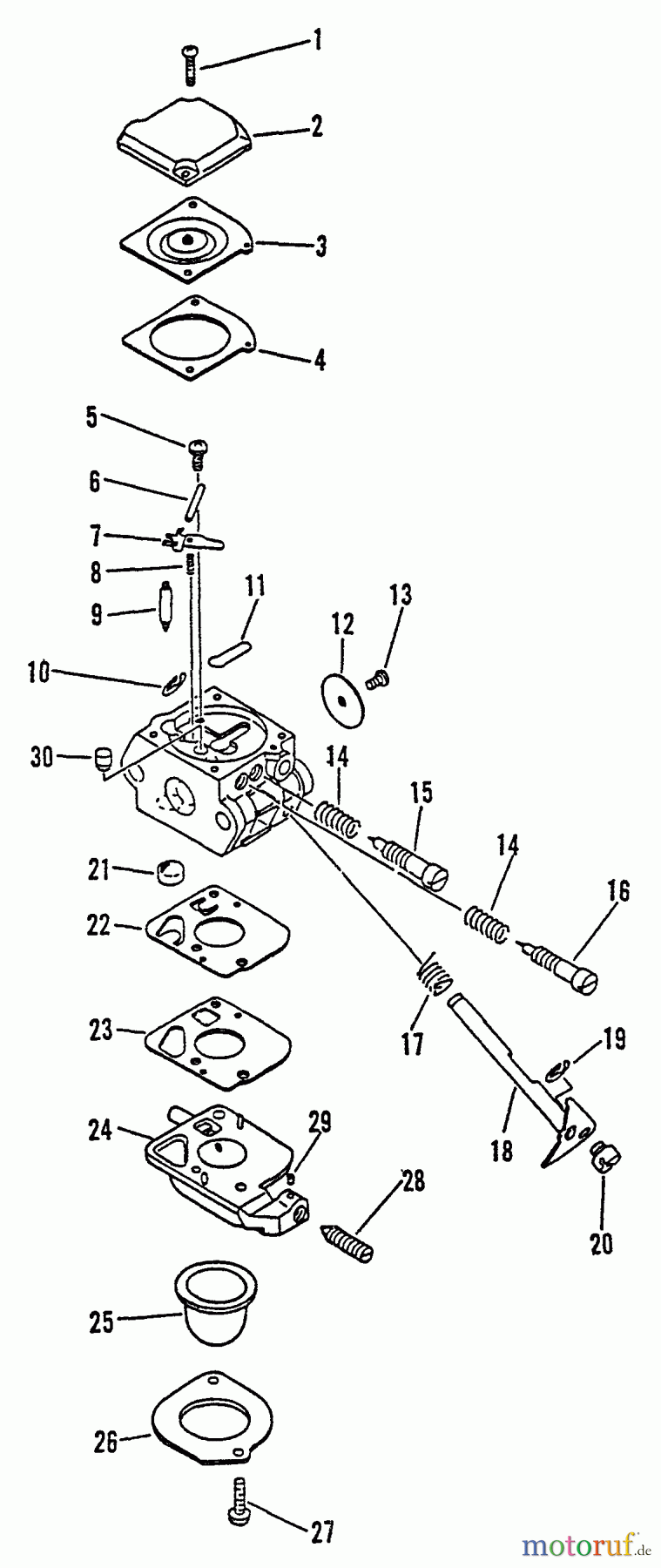 Echo Trimmer, Faden / Bürste SRM-3000 - Echo String Trimmer, S/N:043226 - 999999 Carburetor