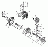 Echo SRM-3100 - String Trimmer (Type 2E) Listas de piezas de repuesto y dibujos Engine, Fan Housing
