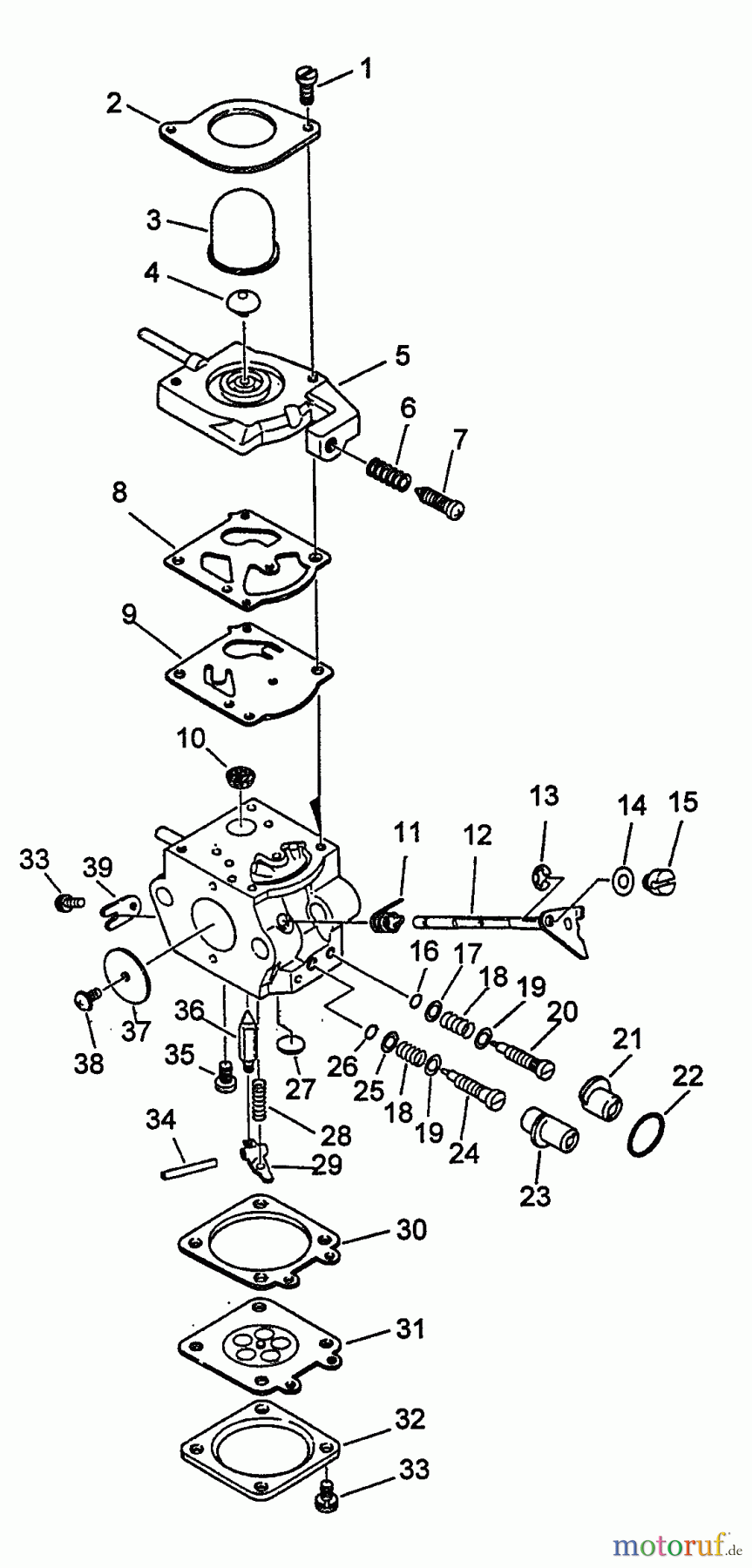  Echo Trimmer, Faden / Bürste SRM-3400 - Echo String Trimmer (Type 1) Carburetor