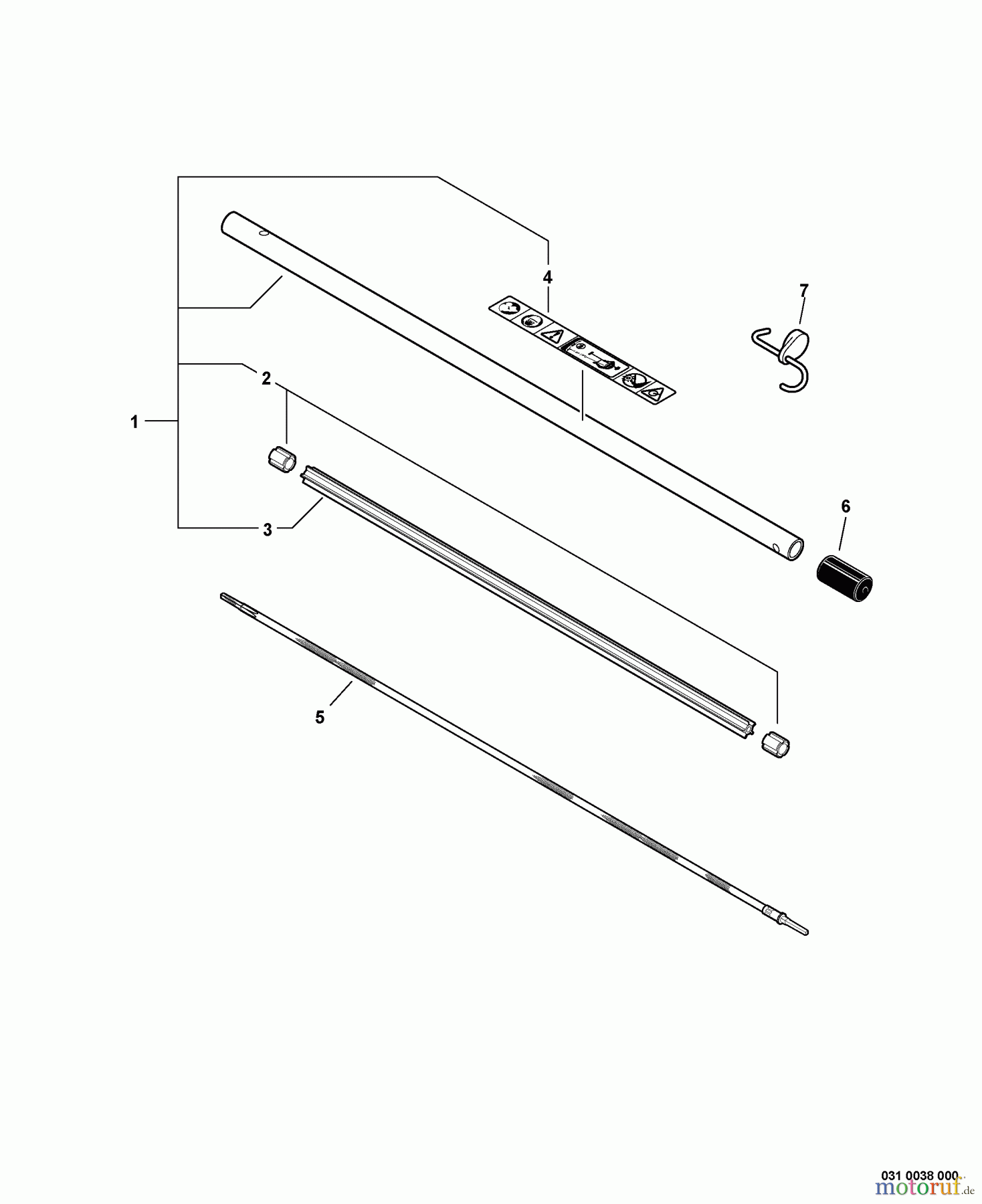  Echo Trimmer Zubehör 99944200560 - Echo ProThatch Attachment Main Pipe Assembly
