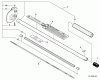 Echo 99944200595 - Articulating Hedge Trimmer Attachment Listas de piezas de repuesto y dibujos Main Pipe Asssembly, Cutter Guard