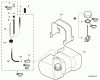 Echo PB-770T - Back Pack Blower, S/N: P03012001001 - P03012999999 Listas de piezas de repuesto y dibujos Fuel System  S/N: P03012001001 - P03012043747