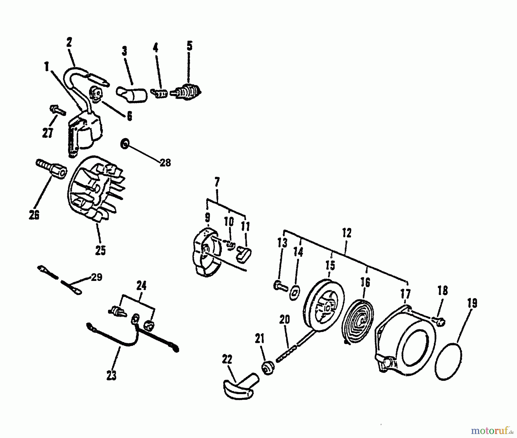 Echo Bläser / Sauger / Häcksler / Mulchgeräte ES-1000 - Echo Shredder/Vacuum, S/N: 025417 - 999999 Ignition, Starter