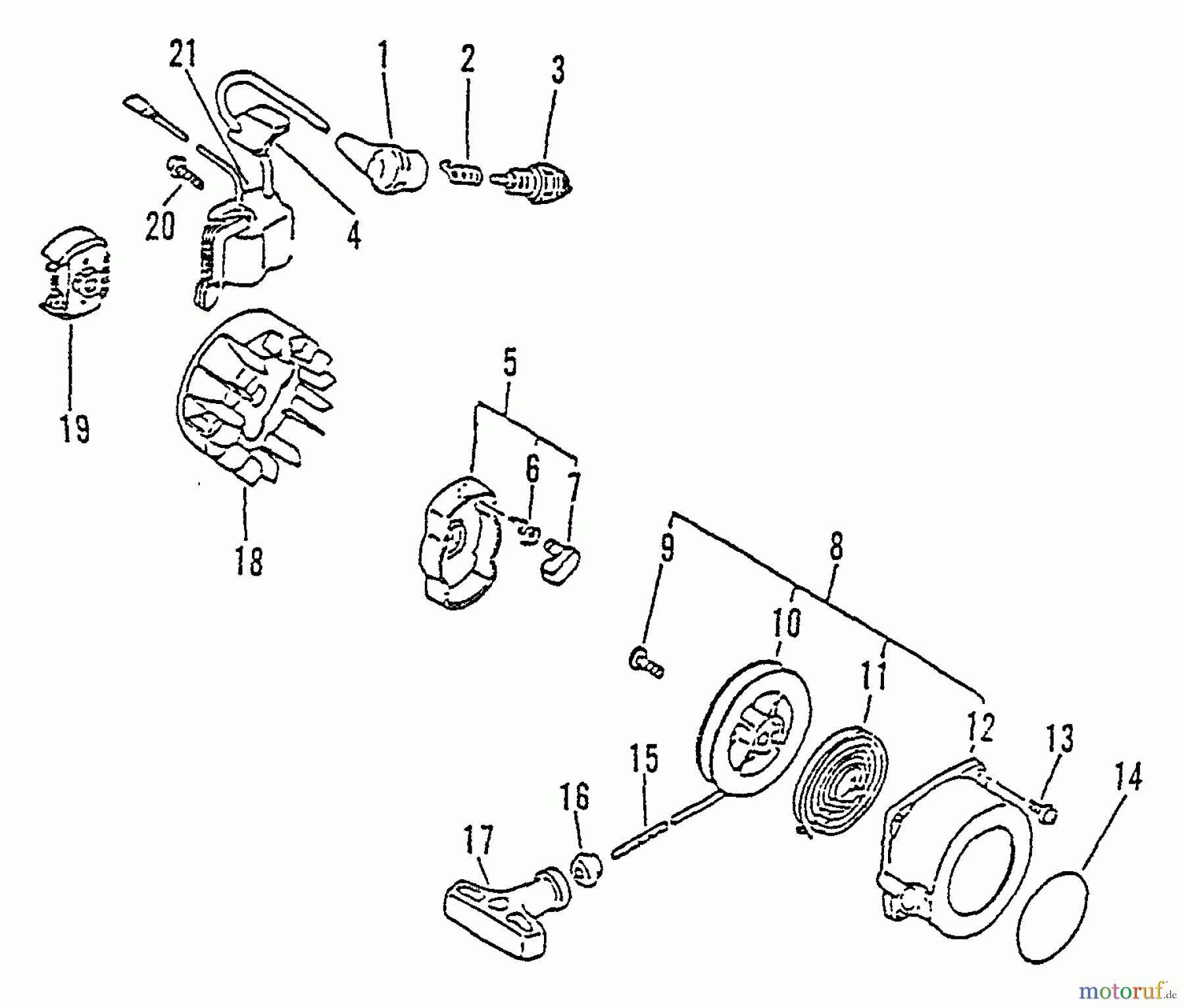  Echo Kantenschneider PE-2400 - Echo Edger, S/N: 018100 - 040060 Clutch, Ignition, Starter