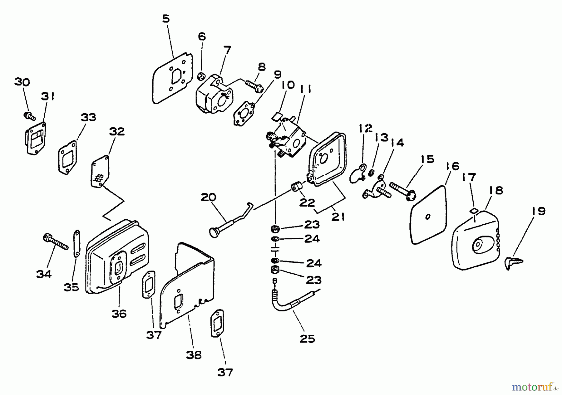  Echo Heckenscheren HC-1000 - Echo Hedge Trimmer Intake, Exhaust, Air Cleaner