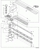 Echo HC-150i - Hedge Trimmer, S/N: S69911001001 - S69911999999 Listas de piezas de repuesto y dibujos Blades, Front Handle, Gear Case 