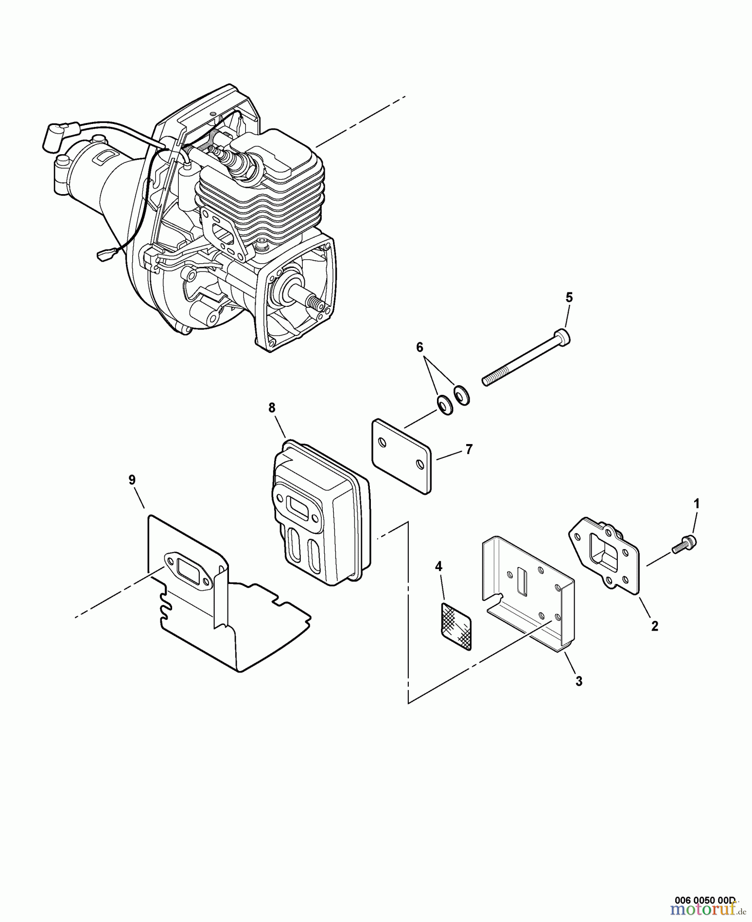  Echo Heckenscheren SHC-211 - Echo Shaft Hedge Trimmer, S/N: 02001001 - 02999999 Exhaust