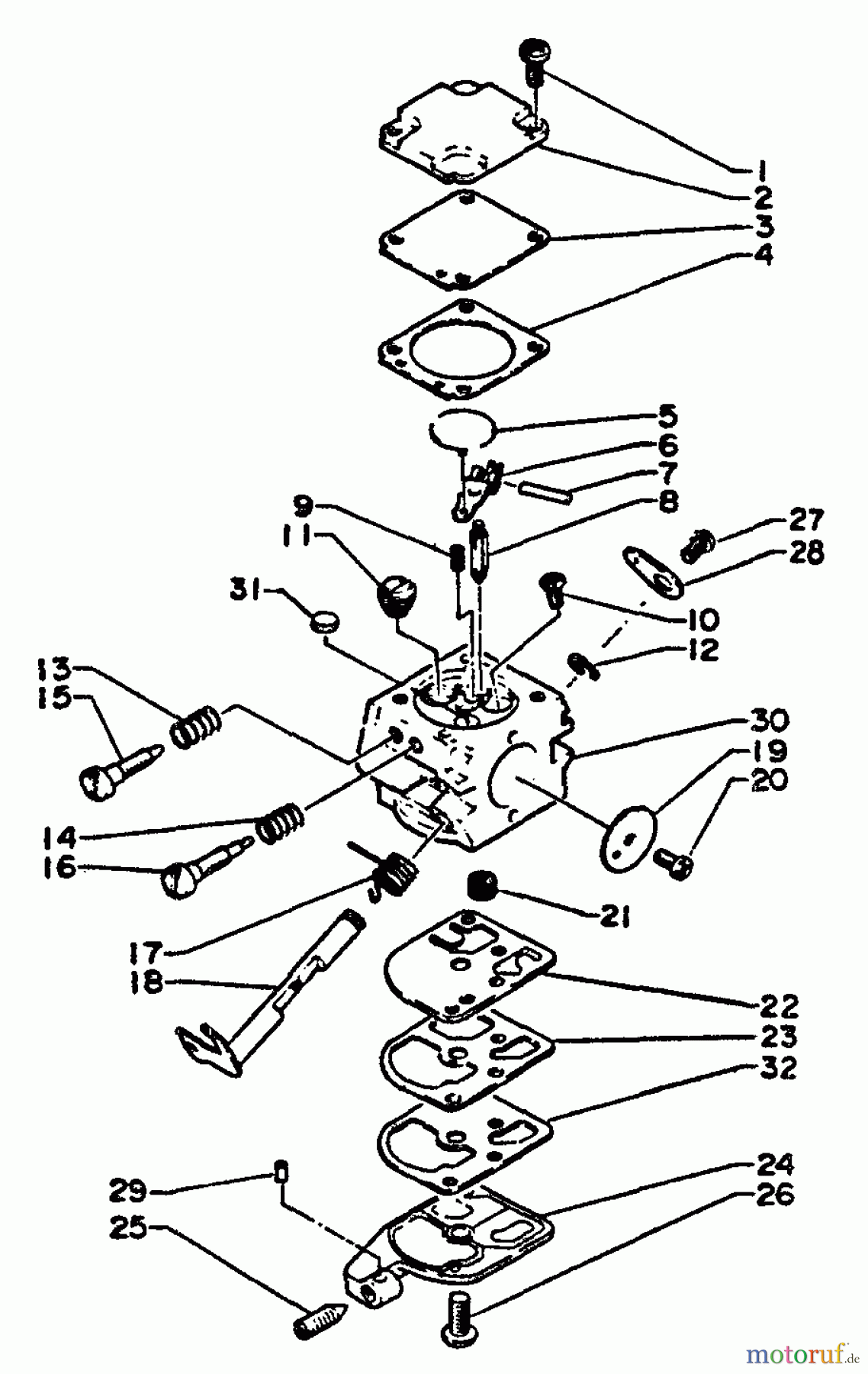  Echo Sägen, Kettensägen CS-290EVL - Echo Chainsaw, S/N: 0000001 - 0008580 Carburetor