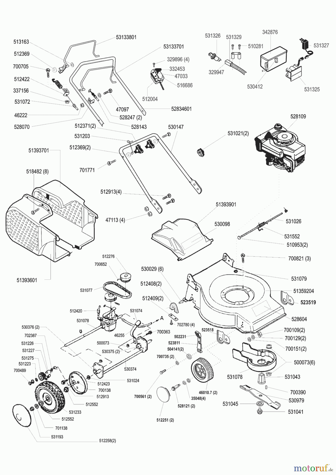  Ginge Gartentechnik Benzinrasenmäher 46 Auto BS4  03/1998 Seite 1