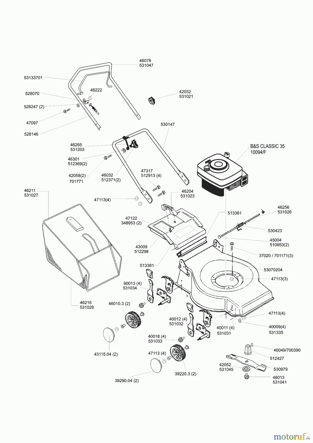  AL-KO Gartentechnik Benzinrasenmäher CL 46 B Seite 1