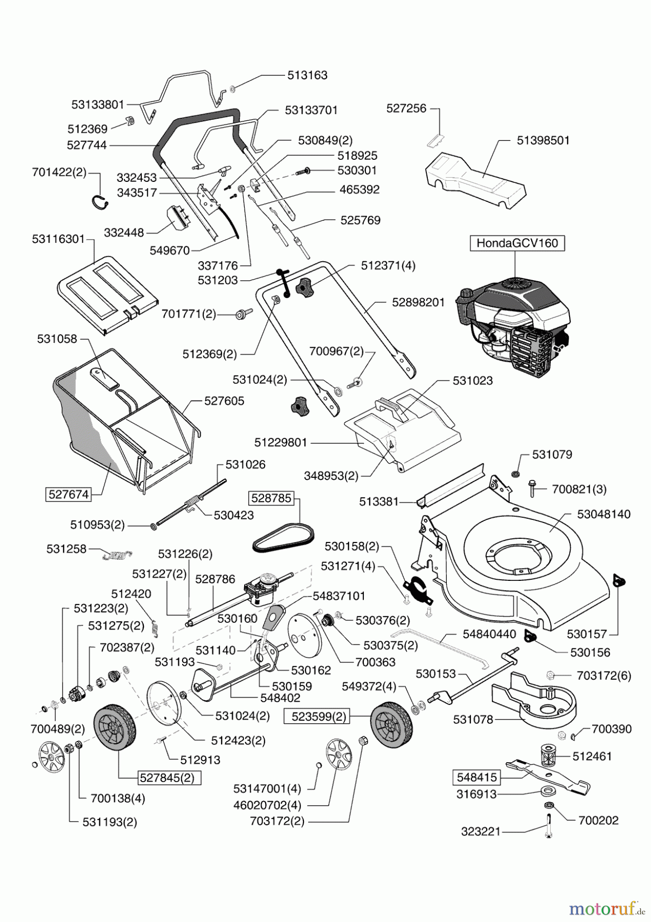 Euro Line Gartentechnik Benzinrasenmäher 5300 HR ab 01/2006 Seite 1
