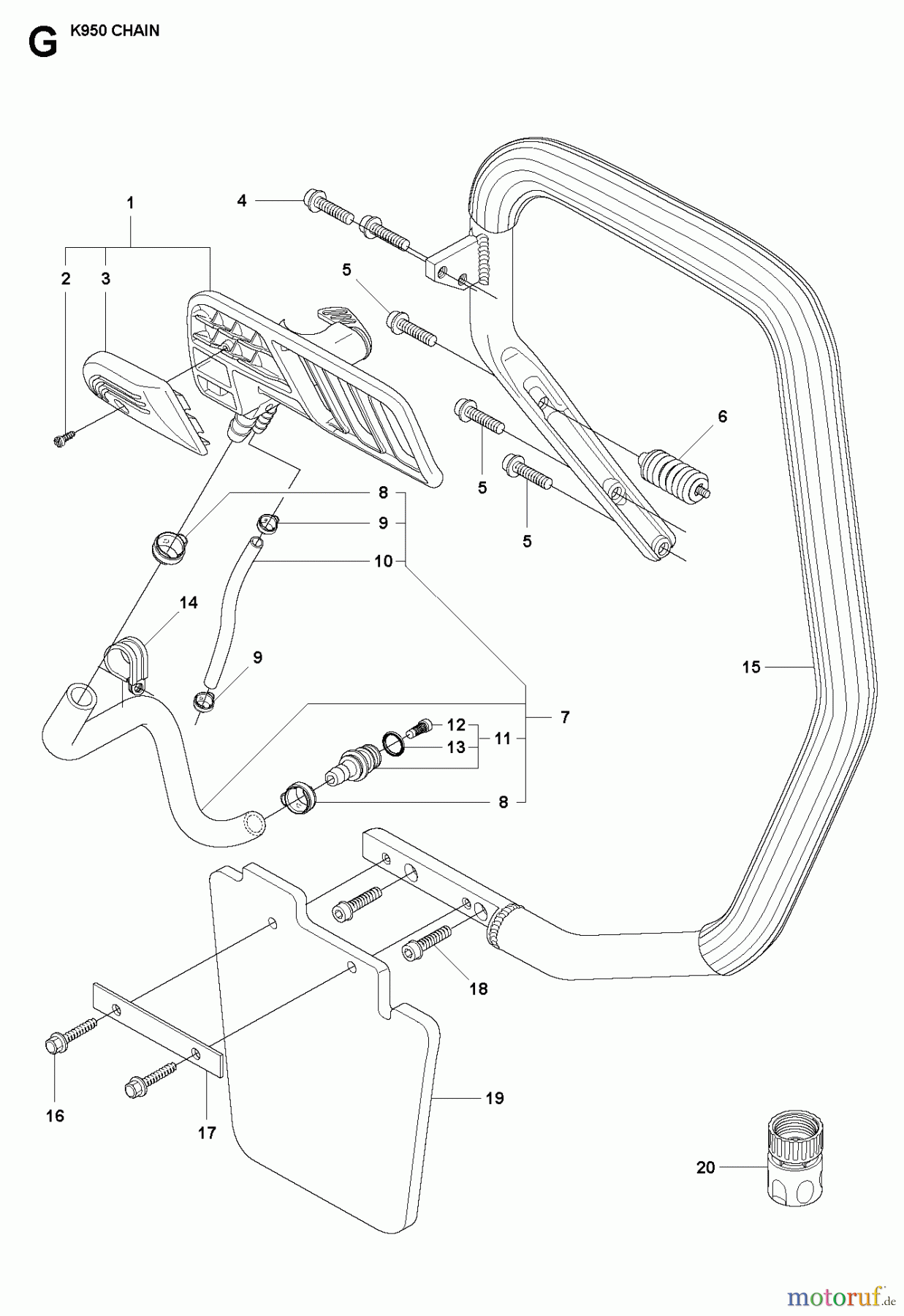  Trennschneider, Cut-Off K950 Chain, 2007-01 HANDLE