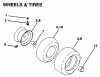 Husqvarna YT 150 (954840021) (HCYT150B) - Yard Tractor (1996-04 & After) Listas de piezas de repuesto y dibujos Wheels & Tires