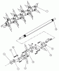 Husqvarna DT 20 A (968999190) - Dethatcher (2000-05 & After) Listas de piezas de repuesto y dibujos Spring Tine Shaft Assembly