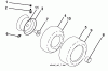 Husqvarna YT 16542 (96043002406) - Yard Tractor (2009-04 & After) Listas de piezas de repuesto y dibujos Wheels and Tires
