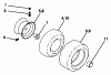 Husqvarna YTH 150 (954880011) (HCYTH150B) - Yard Tractor (1996-01 & After) Listas de piezas de repuesto y dibujos Wheels & Tires