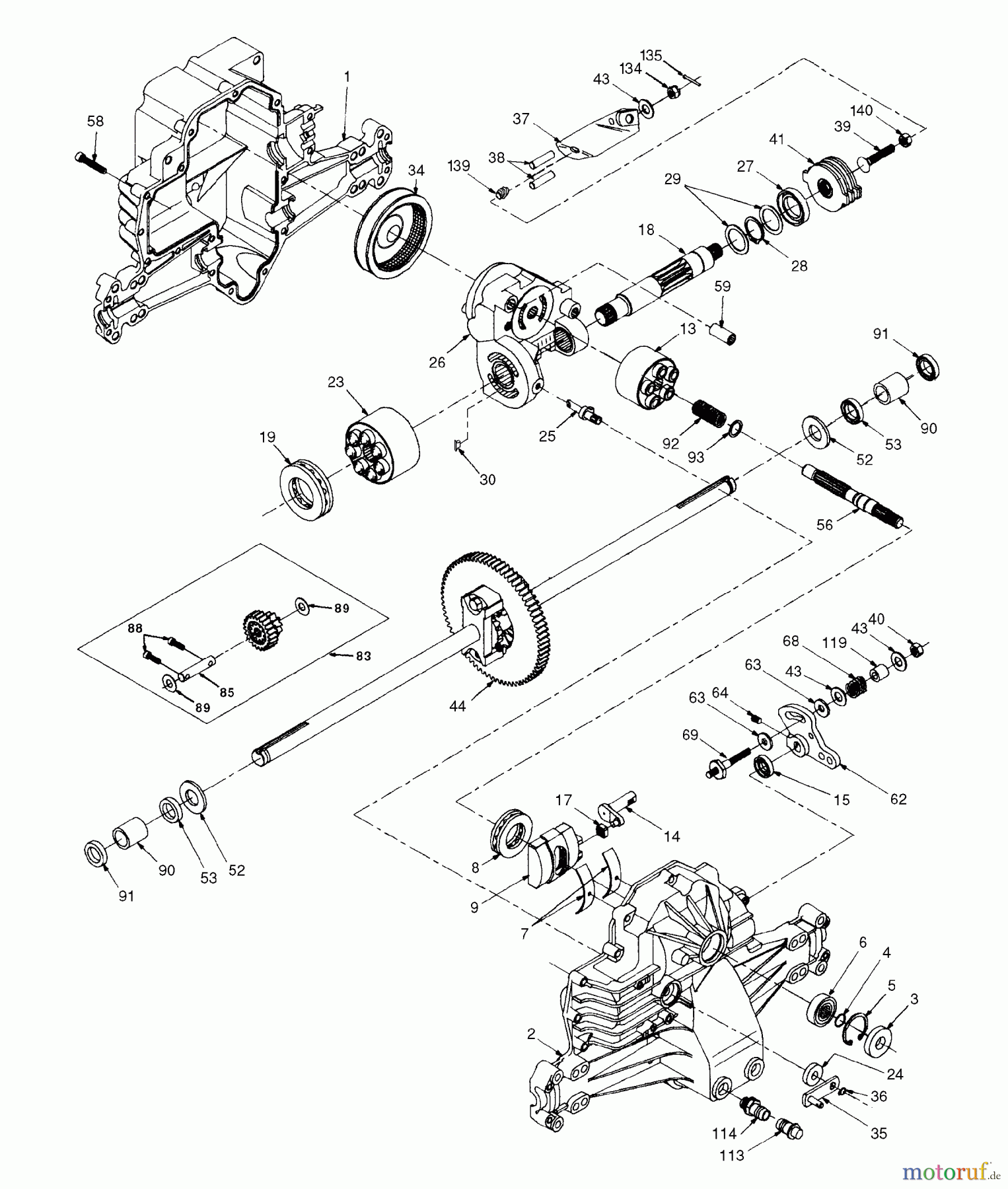  Husqvarna Rasen und Garten Traktoren YTH 180 (954140010) (HCYTH180E) - Husqvarna Yard Tractor (1997-11 & After) Hydro Gear Transaxle
