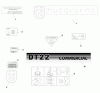 Husqvarna DT 22 B5NRA (968999212) - Dethatcher (2005-11 & After) Listas de piezas de repuesto y dibujos Decals