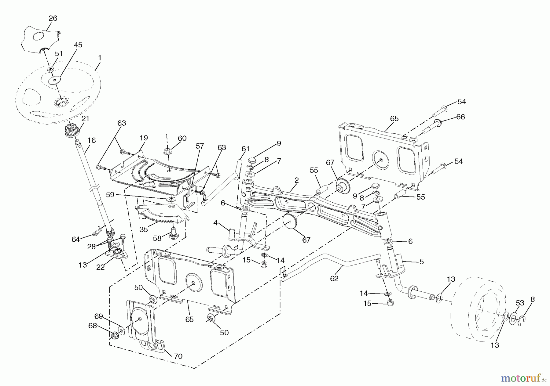  Husqvarna Rasen und Garten Traktoren YTH 20F42T (960430005) (917.279241) - Husqvarna Yard Tractor (2006-05 & After) (Sears Craftsman) Steering Assembly