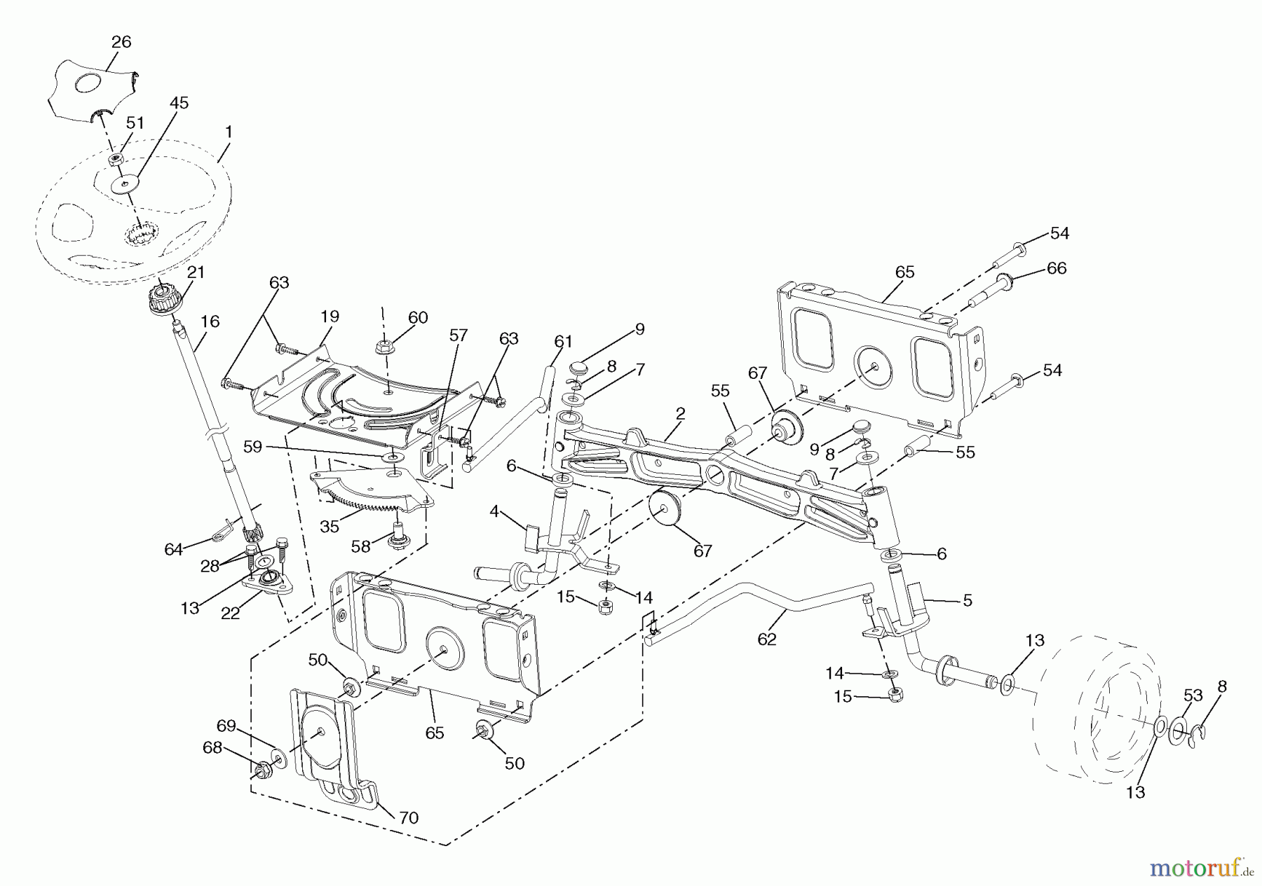  Husqvarna Rasen und Garten Traktoren YTH 20F42T (960430005) (917.279240) - Husqvarna Yard Tractor (2006-05 & After) (Sears Craftsman) Steering Assembly